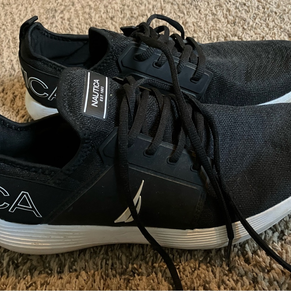 Nautica Black and White Athletic Shoes